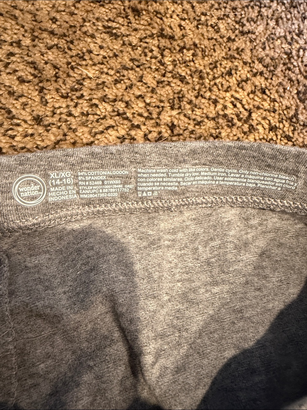 wonder nation Gray Girls Stretch Leggings - Picture 2 of 3